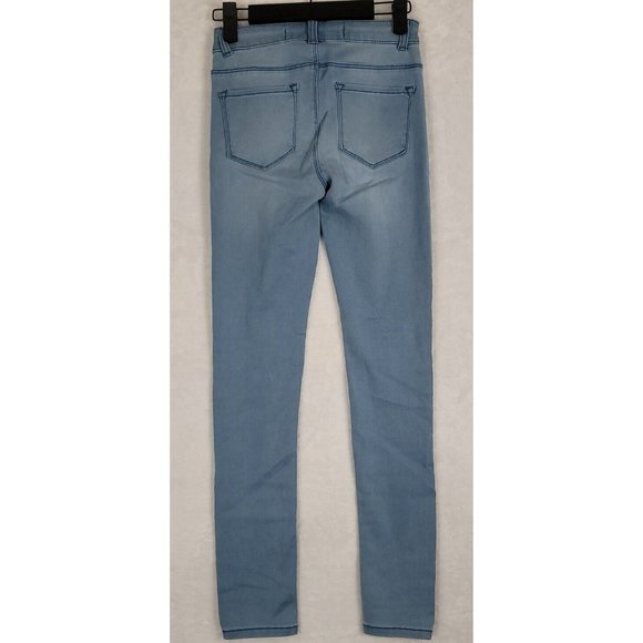 Women's Denim Co Jeans Super Stretch Ultra Soft Sz 4 Skinny Light Wash Blue Read - Picture 4 of 11